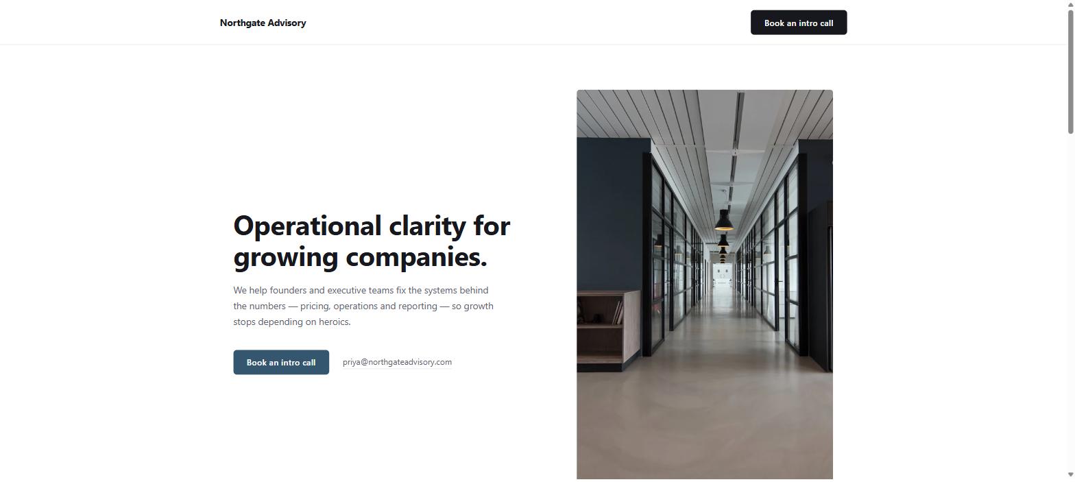 One-page website theme for consultants & advisors — Advisory by Amty