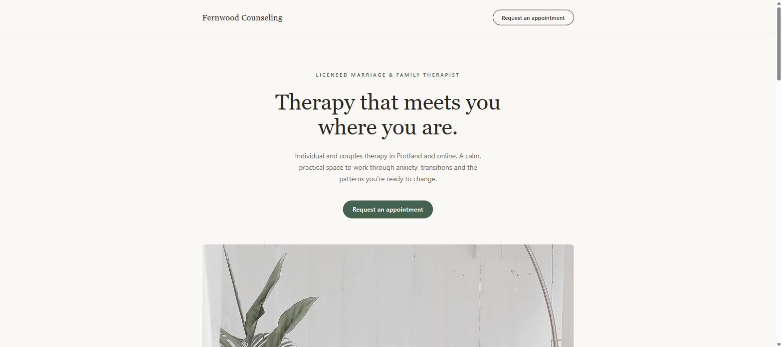 One-page website theme for accountants, therapists & boutique practices — Practice by Amty